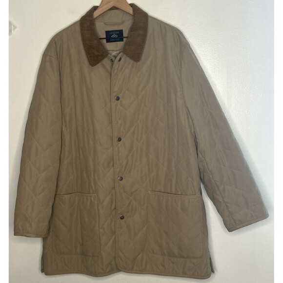Joseph Abboud Quilted Barn Coat Men’s XL Tan Brown Beige *mark on back see pic - Picture 1 of 8